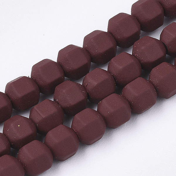 

PandaHall Spray Painted Non-magnetic Synthetic Hematite Beads Strands, Star Cut Round Beads, Faceted, Brown, 4x4x4mm, Hole: 0.5mm, about...