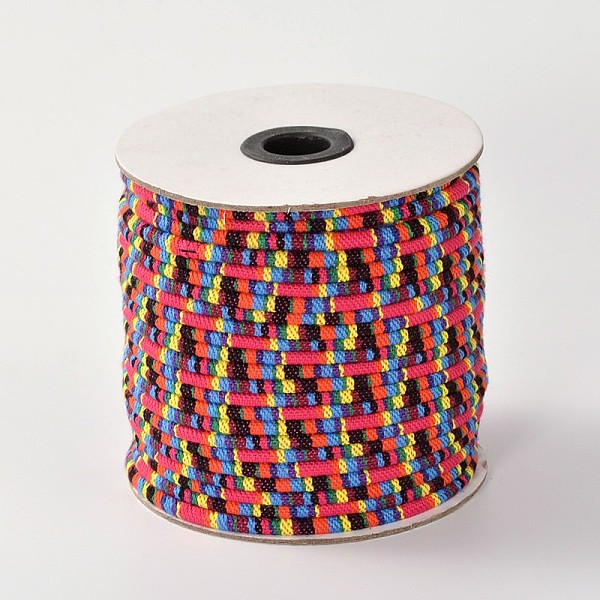 

PandaHall Cloth Rope Ethnic Cords, Red, 4mm, about 50yards/roll(150 feet/roll) Cloth Red