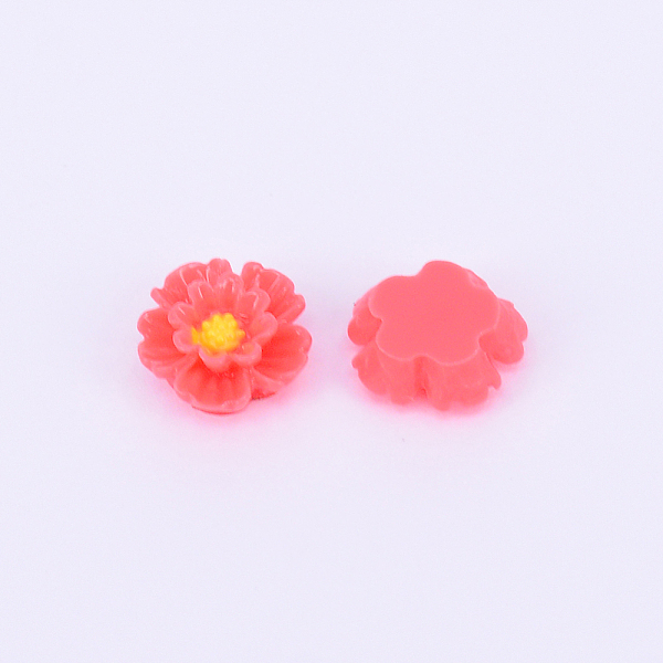 

PandaHall Resin Cabochons, DIY Accessories, Chrysanthemum, Tomato, 11.5x4.5mm Resin Flower Red
