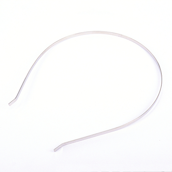 

PandaHall Hair Accessories Iron Hair Band Findings, Platinum, 140x118.5x3mm Iron