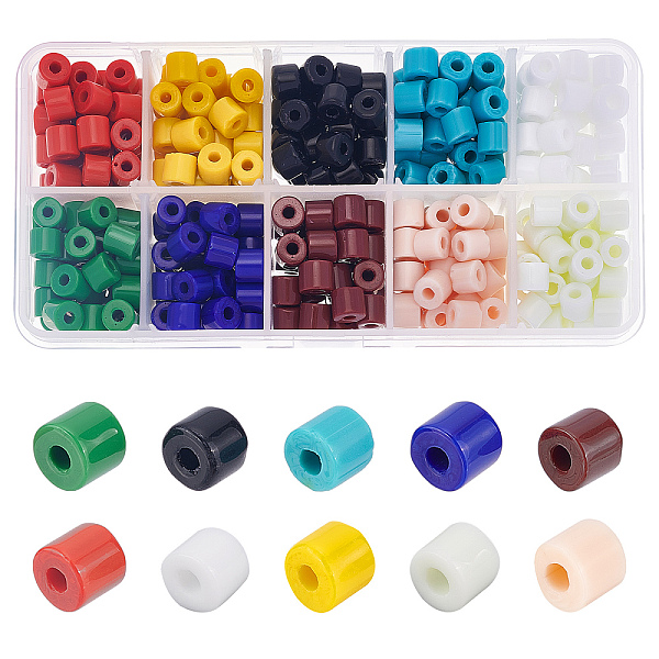 

PandaHall 450 Pcs 10 Colors Opaque Glass Bugle Beads, Tube Glass Beads Spacer Beads Japanese Glass Bugle Beads Loose Spacer Beads for..., Multicolor