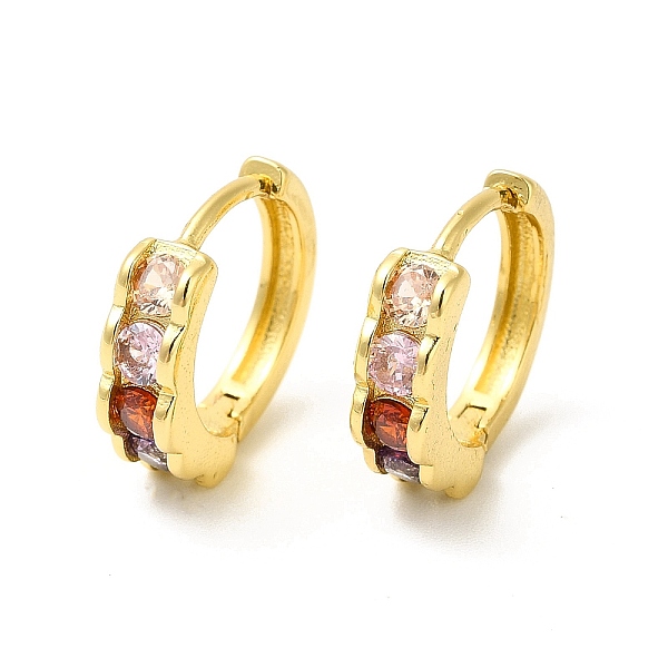 

PandaHall Cubic Zirconia Flower Hoop Earrings, Real 18K Gold Plated Brass Jewelry for Women, Cadmium Free & Nickel Free & Lead Free...