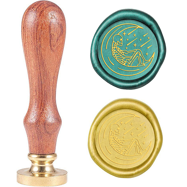 

PandaHall Wax Seal Stamp Set, Sealing Wax Stamp Solid Brass Head, Wood Handle Retro Brass Stamp Kit Removable, for Envelopes Invitations...