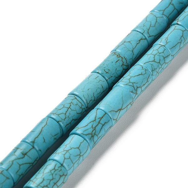 

PandaHall Synthetic Howlite Beads Strands, Dyed, Column, 11.5x7.5mm, Hole: 1.2mm, about 387pcs/500g Howlite Column