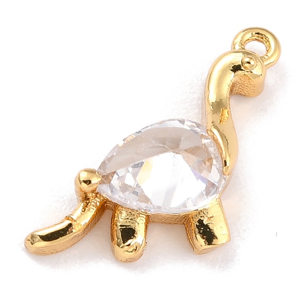 

PandaHall Brass Micro Pave Clear Cubic Zirconia Charms, Long-Lasting Plated, Dinosaur, Golden, 12x11x4.5mm, Hole: 1mm Brass+Cubic Zirconia...