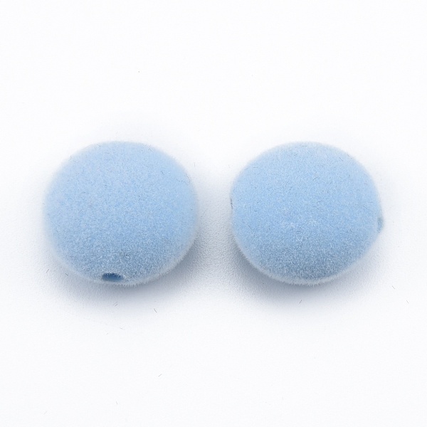 

PandaHall Opaque Resin Beads, Flocky Flat Round, Mixed Color, 16x9mm, Hole: 2mm Resin Flat Round Multicolor