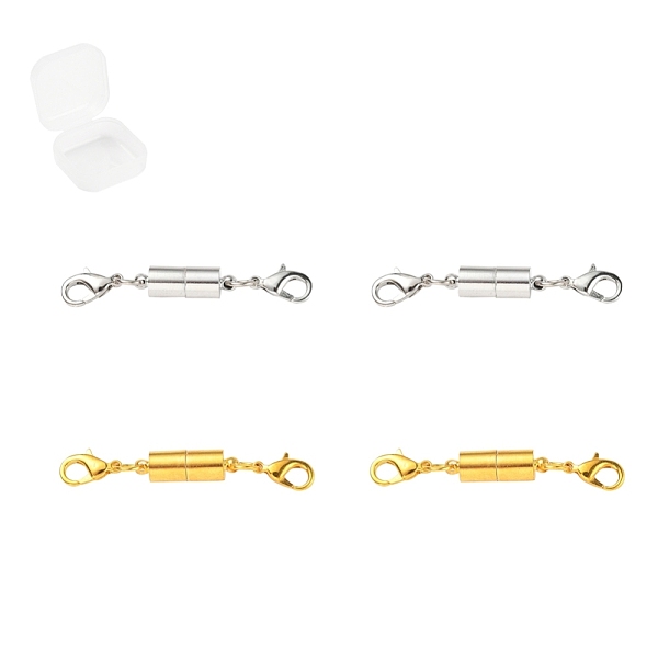 

PandaHall 2 Sets 2 Colors Brass Magnetic Clasps Converter, with Lobster Claw Clasps, Mixed Color, 50x6mm, Hole: 4x3.5mm, 1set/color Brass...