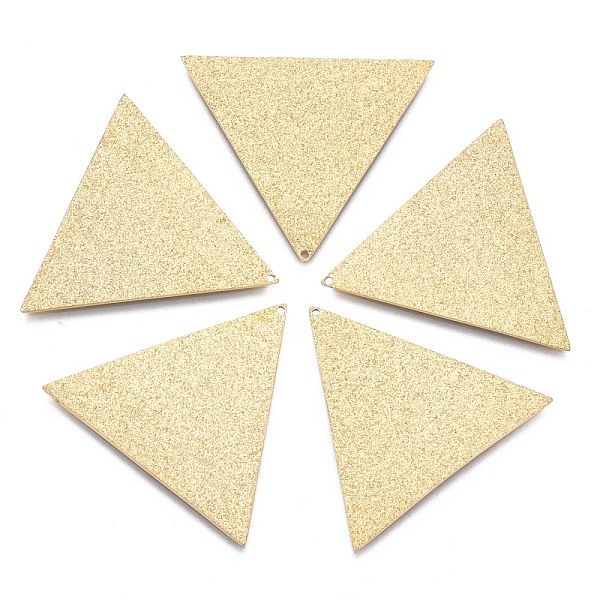 

PandaHall 316 Surgical Stainless Steel Pendants, Triangle, Real 14K Gold Plated, 28x33x1mm, Hole: 0.9mm 316 Surgical Stainless Steel...