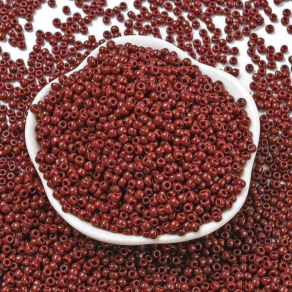 

PandaHall TOHO Round Seed Beads, Japanese Seed Beads, (46) Opaque Oxblood, 8/0, 3mm, Hole: 1mm, about 10000pcs/pound Glass Brown