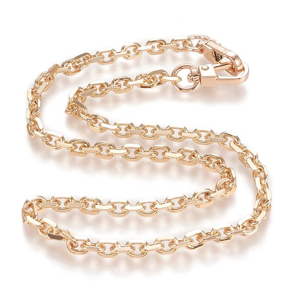 

PandaHall Iron Cable Chain Bag Handles, Wallet Chains, with Alloy Swivel Clasps, for Bag Straps Replacement Accessories, Light Gold...