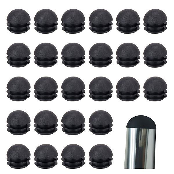 

PandaHall CRASPIRE 30Pcs 0.93in/2.35cm Round Plastic Plug Black Tubing Hardware Plugs Chair Leg Tube Inserts End Caps Anti-Scratch Covers...