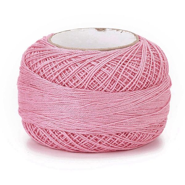 

PandaHall 21S/2 8# Cotton Crochet Threads, Mercerized Cotton Yarn, for Weaving, Knitting & Crochet, Flamingo, 1mm, 50g/roll Cotton Pink