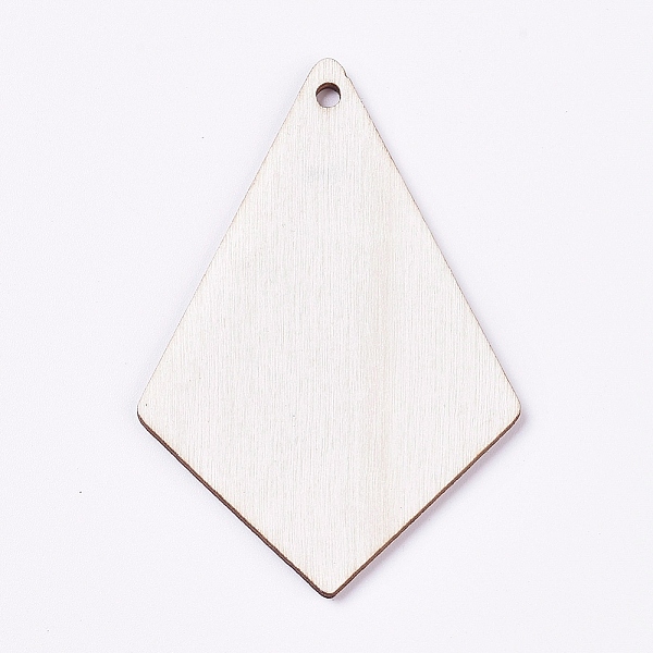 

PandaHall Unfinished Blank Wood Pendants, for DIY Jewelry Making, Rhombus, BurlyWood, 55x36.6x1.5mm, Hole: 2mm Wood Rhombus Orange