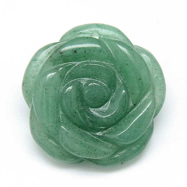 

PandaHall Natural Green Aventurine Pendants, Flower, 24~25x24~26x8~10mm, Hole: 1mm Green Aventurine Flower