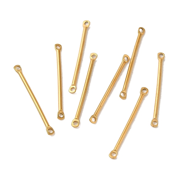 

PandaHall Ion Plating(IP) 304 Stainless Steel Connector Charms, Bar Links, Real 18K Gold Plated, 25x2.5x1.2mm, Hole: 1.2mm 304 Stainless...