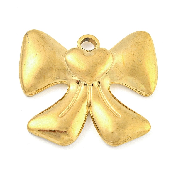 

PandaHall 304 Stainless Steel Pendants, Golden, Bowknot, 22x24x3mm, Hole: 2.5mm 304 Stainless Steel Bowknot