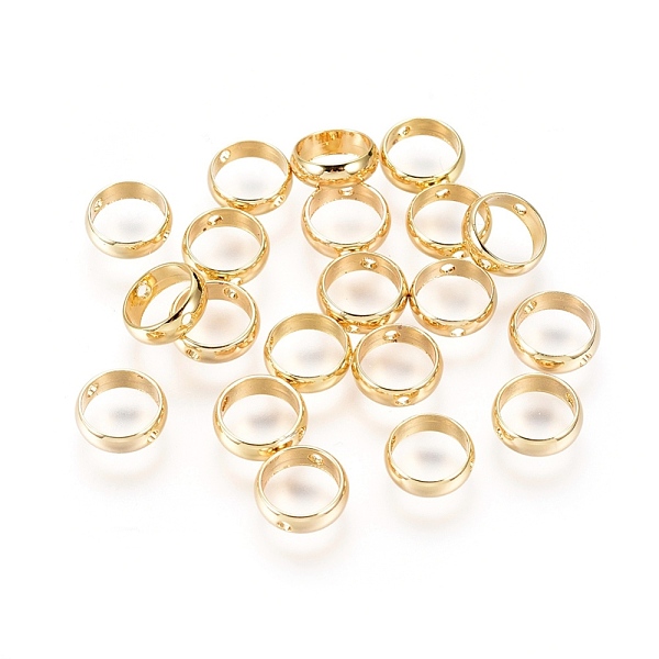 

PandaHall Brass Bead Frames, Ring, Real 18K Gold Plated, 7.5x2.5mm, Hole: 1mm, Inner Diameter: 6.5mm Brass Ring