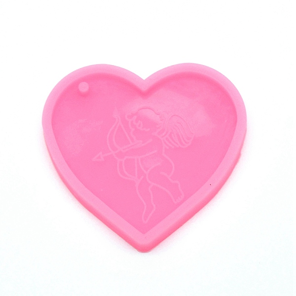 

PandaHall Valentine's Day Theme Pendant Silicone Molds, Resin Casting Molds, UV Resin & Epoxy Resin Jewelry Making, Heart, Hot Pink...