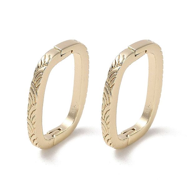 

PandaHall Brass Twister Clasps, Golden, 23x17x2.5mm, Hole: 18mm Brass