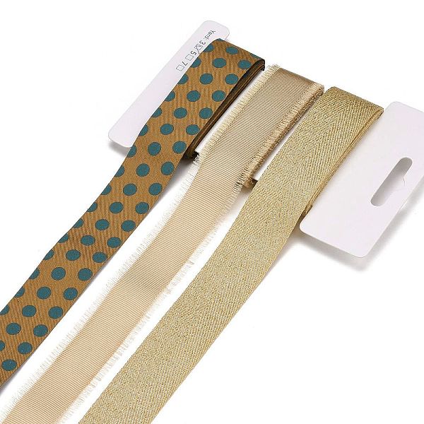 

PandaHall 9 Yards 3 Styles Polyester Ribbon, for DIY Handmade Craft, Hair Bowknots and Gift Decoration, Ginger Color Palette, Light Khaki...