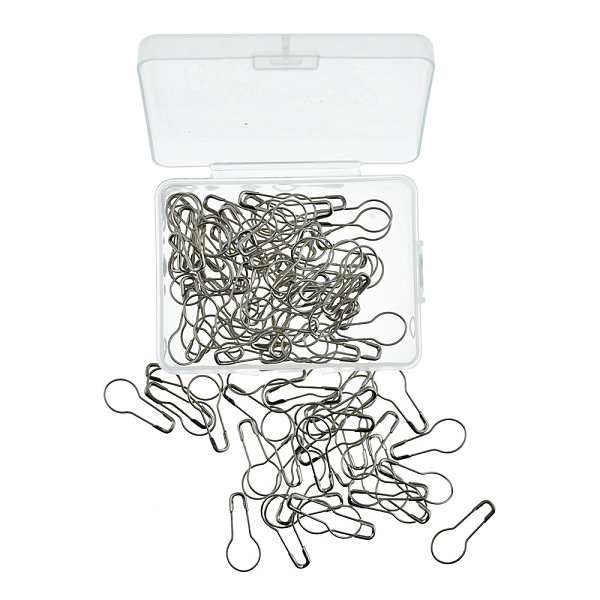 

PandaHall Brass & Iron Safety Pins, Calabash/Gourd Pin, Bulb Pin, Sewing Tool, Platinum, 2x0.95cm, 100pcs/bag Brass