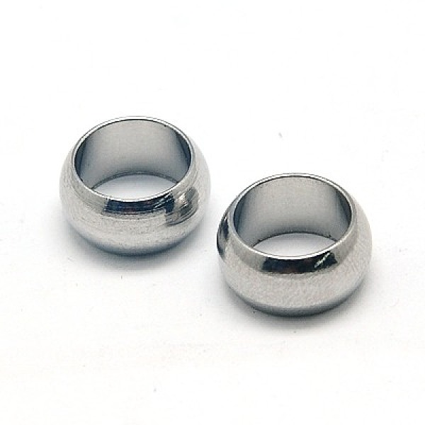 

PandaHall Stainless Steel Color, 10x5mm 304 Stainless Steel Rondelle