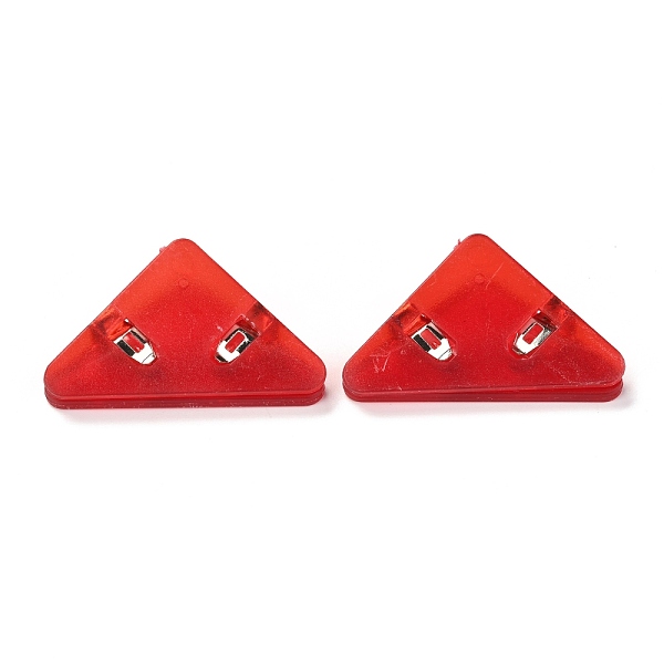 

PandaHall Triangle Shaped Plastic Clips, for Office School Supplies, Red, 31x52x19mm Plastic Red