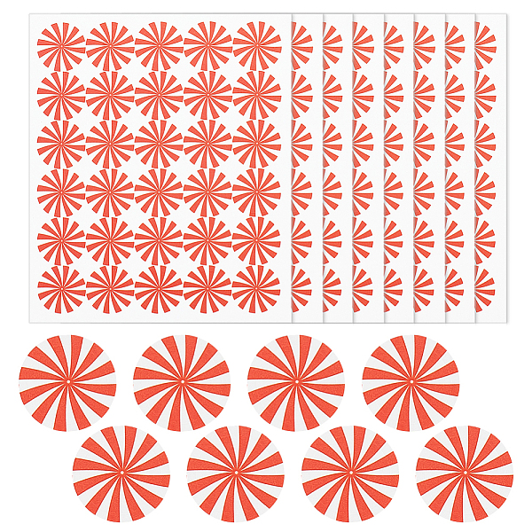 

PandaHall OLYCRAFT 2400Pcs/80 Sheets Vortex Stickers Mini Vortex Pattern Stickers 12.5x12.5mm Small Red Vortex Stickers Waterproof...