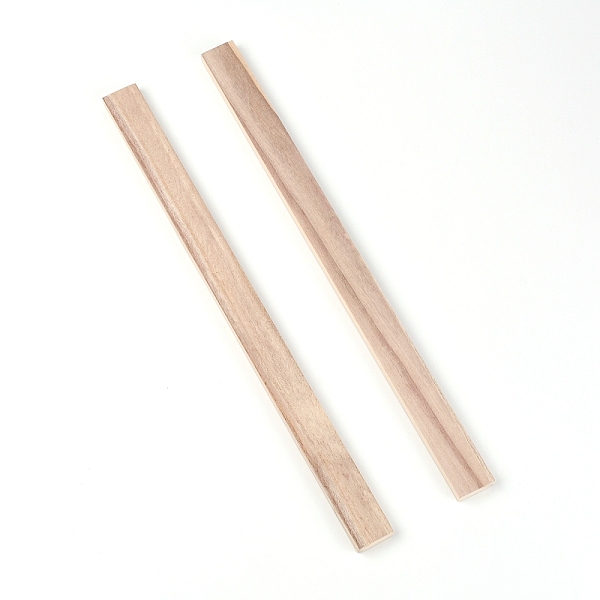 

PandaHall (Clearance Sale)Paulownia Wooden Sticks, Rectangle, BurlyWood, 430x30x12mm Wood Orange