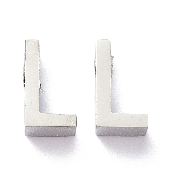 

PandaHall 304 Stainless Steel Charms, Alphabet, Stainless Steel Color, Letter.L, 8x4.5x3mm, Hole: 1.8mm 304 Stainless Steel Letter L