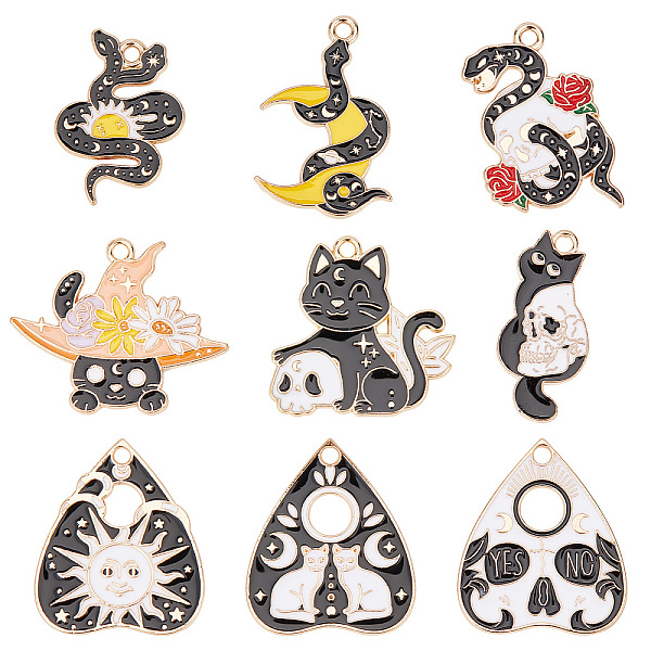 

PandaHall SUNNYCLUE 1 Box 20Pcs Halloween Butterflies Charms Acylic Butterfly Charm Skull Charms Gothic Skeleton Head Plastic Animal Charm..., Multicolor