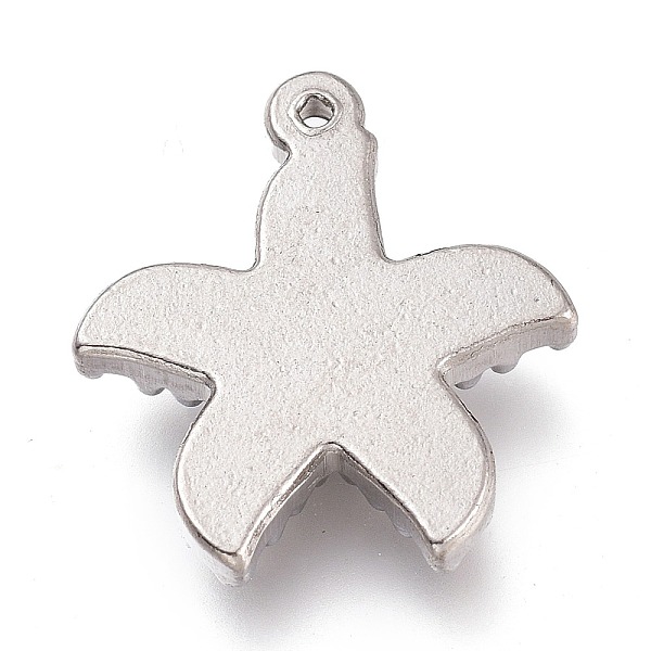 

PandaHall 304 Stainless Steel Pendants Rhinestone Settings, Starfish Shape, Stainless Steel Color, 22x21x5mm, Hole: 1.2mm, Fit for 3mm...