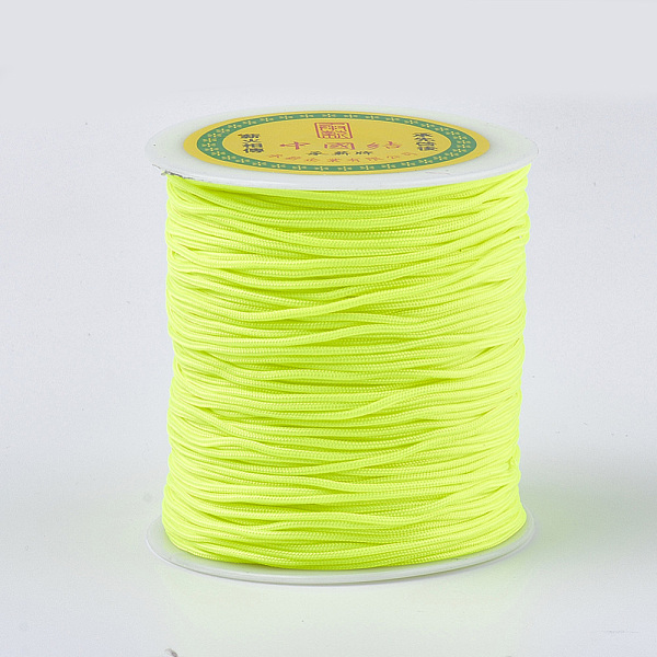 

PandaHall Nylon Thread, Yellow, 1.5mm, about 120.29 yards(110m)/roll Nylon Yellow