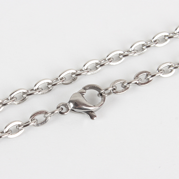 

PandaHall 304 Stainless Steel Cable Chains for Necklace Making, with Lobster Claw Clasps, Stainless Steel Color, 19.8 inch 304 Stainless...