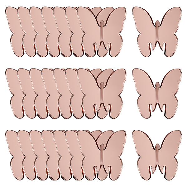

PandaHall 24Pcs Acrylic Wine Glass Charms, Goblet Marker, Butterfly, Pink, 48x48x22mm Acrylic Butterfly Pink