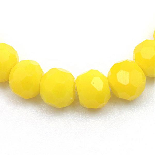 

PandaHall Opaque Solid Glass Bead Strands, Faceted Round, Gold, 10mm, Hole: 1.5mm, about 72pcs/strand, 27 inch Glass Round Gold