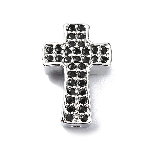 

PandaHall Rack Plating Brass Micro Pave Cubic Zirconia Beads, Long-Lasting Plated, Lead Free & Cadmium Free, Cross, Black, Platinum...