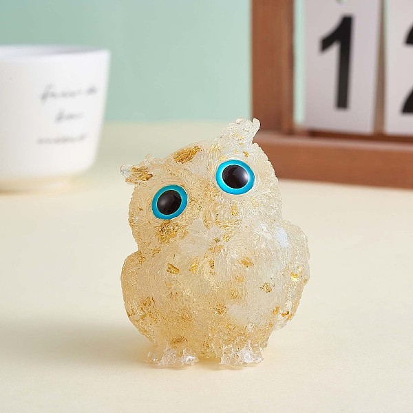 

PandaHall Crystal Owl Figurine Collectible, Crystal Owl Glass Figurine, Crystal Owl Figurine Ornament, for Home Office Decor Gifts Owl..., White
