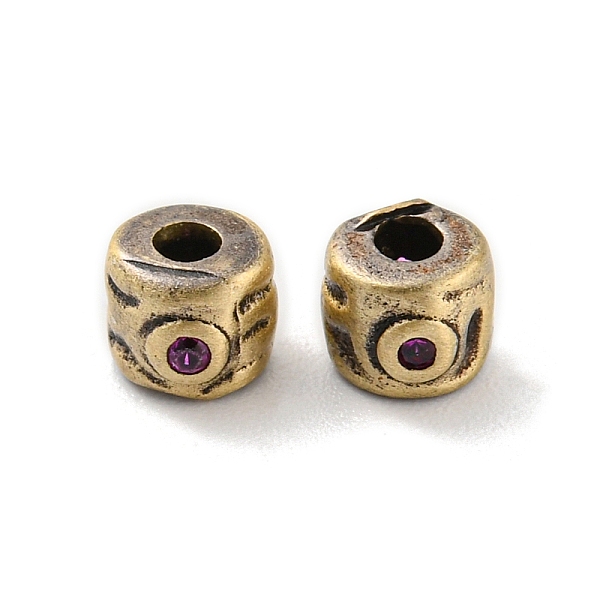 

PandaHall Rack Plating Brass Micro Pave Cubic Zirconia Beads, Long-Lasting Plated, Cadmium Free & Lead Free, Column, Antique Golden...