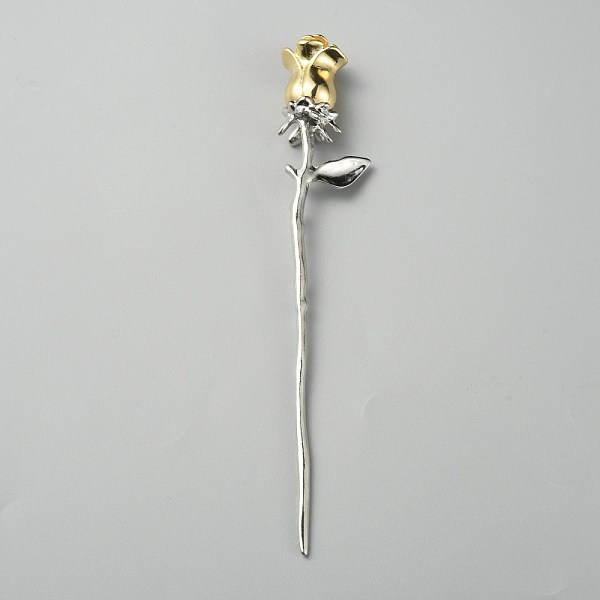 

PandaHall Rose Alloy Hair Sticks, Hair Accessories for Woman Girls, Golden, 164x29.5x16mm Alloy