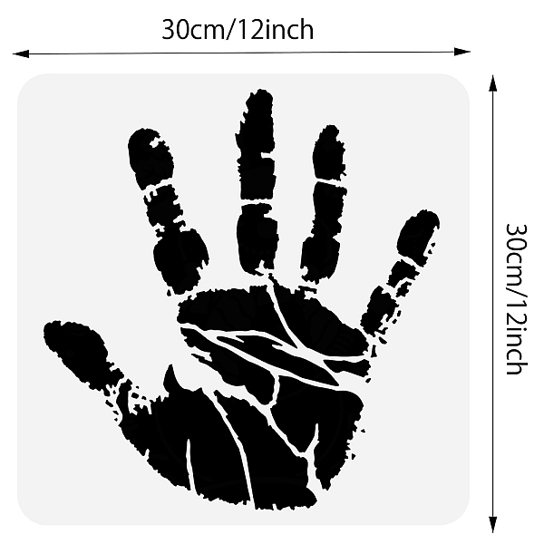 

PandaHall BENECREAT Hand Print Plastic Painting Stencils, 12x12" Human Handprint DIY Craft Reusable Templates for Painting on Scrapbook...