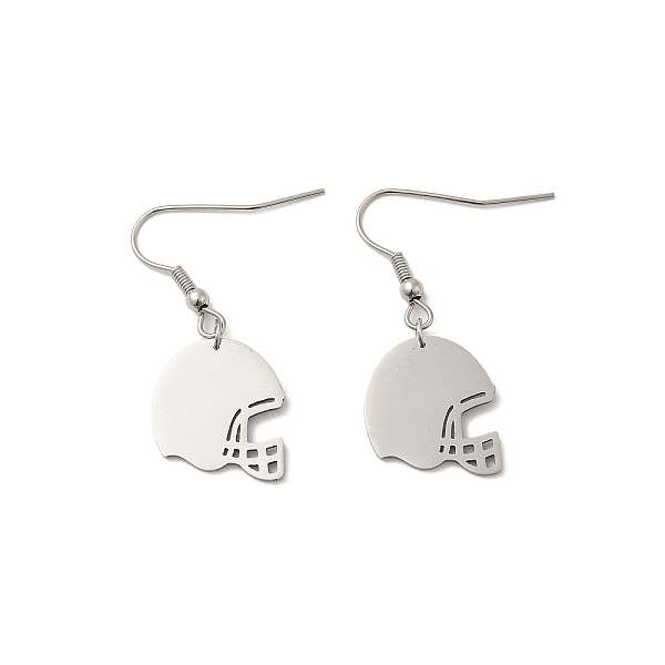 

PandaHall 304 Stainless Steel Dangle Earrings, Helmet, Stainless Steel Color, 37x16.5mm 304 Stainless Steel Hat