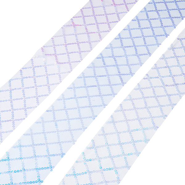 

PandaHall Beadthoven Polyester Tulle Roll Ribbon, with Gleaming Sequin, for Wedding Decor, Party Banquet Decor, DIY Craft, Mixed Color..., Multicolor