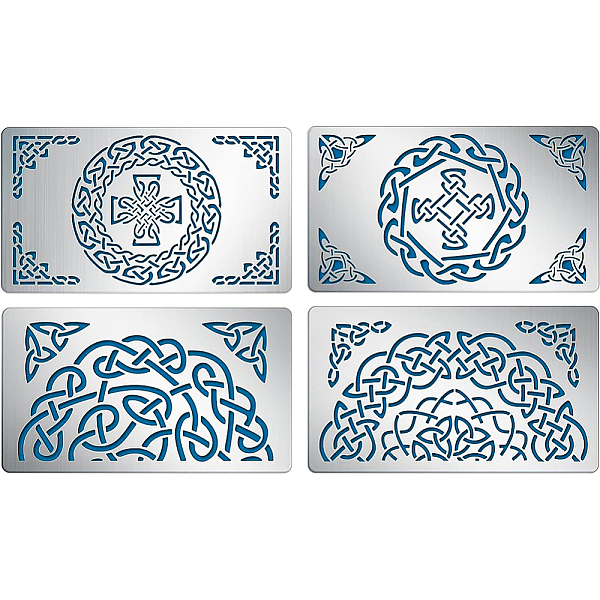 

PandaHall BENECREAT 4Pcs 4 Patterns Stainless Steel Cutting Dies Stencils, for DIY Scrapbooking/Photo Album, Decorative Embossing DIY Paper...
