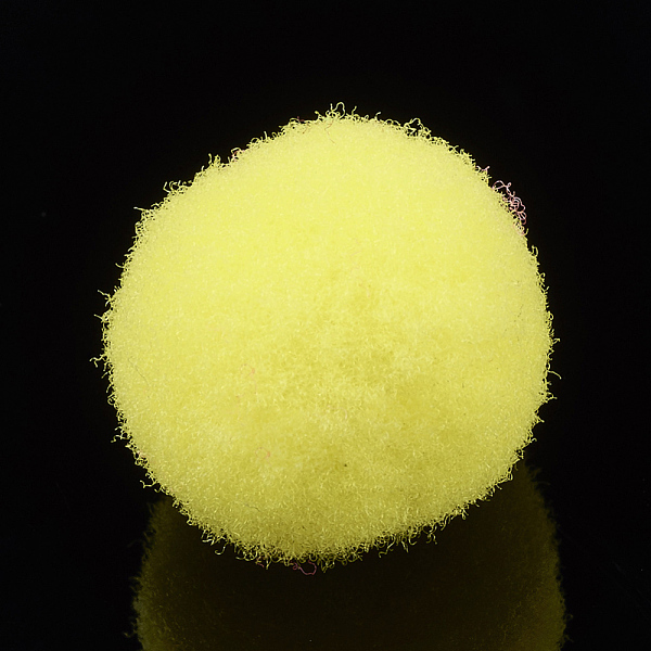 

PandaHall DIY Doll Craft Pom Pom Polyester Pom Pom Balls, Yellow, 25mm Polyester Yellow