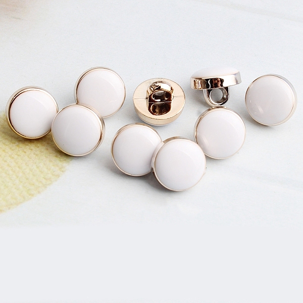 

PandaHall ABS Plastic Shank Buttons, with Enamel, for Garment Accessories, Round, 11mm Plastic Round