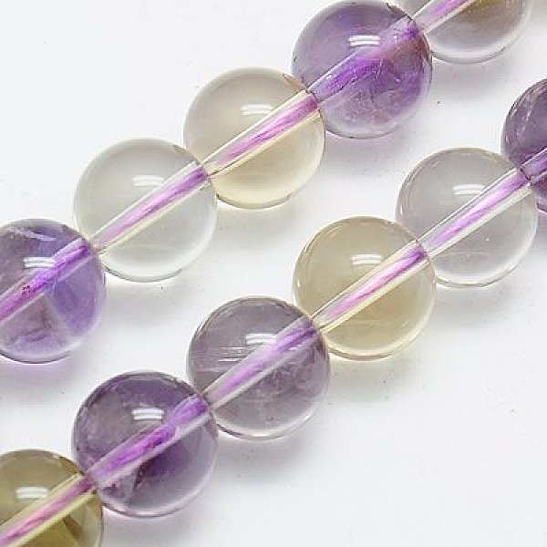 

PandaHall Natural Ametrine Beads Strands, Round, 10mm, Hole: 1mm Ametrine Round Multicolor