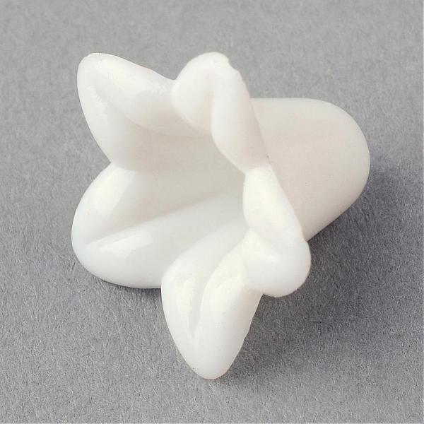 

PandaHall Opaque Acrylic Beads, Trumpet Flower Beads, Flower, White, 17x17x12mm, Hole: 1.5mm, about 775pcs/500g Acrylic Flower White