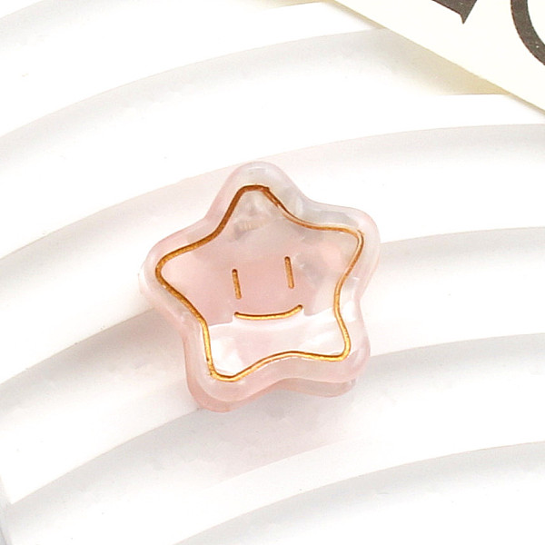 

PandaHall Cellulose Acetate(Resin) Star Hair Claw Clips, Small Tortoise Shell Hair Clip for Girls Women, Lavender Blush, 25x25mm Cellulose...