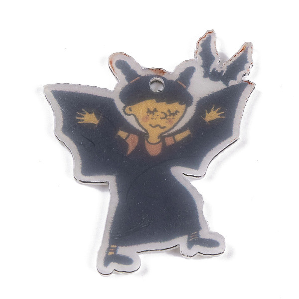 

PandaHall Printed Acrylic Pendant, Halloween Theme, Human, 41x33.5x1.5mm, Hole: 2mm Acrylic Human